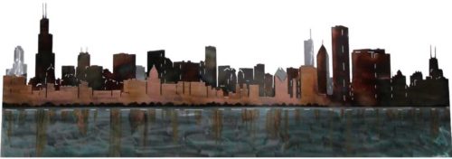 Metal-decor-wall-art-Chicago-skyline