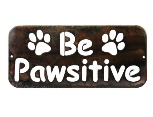 metal-dog-pawsitive-sign
