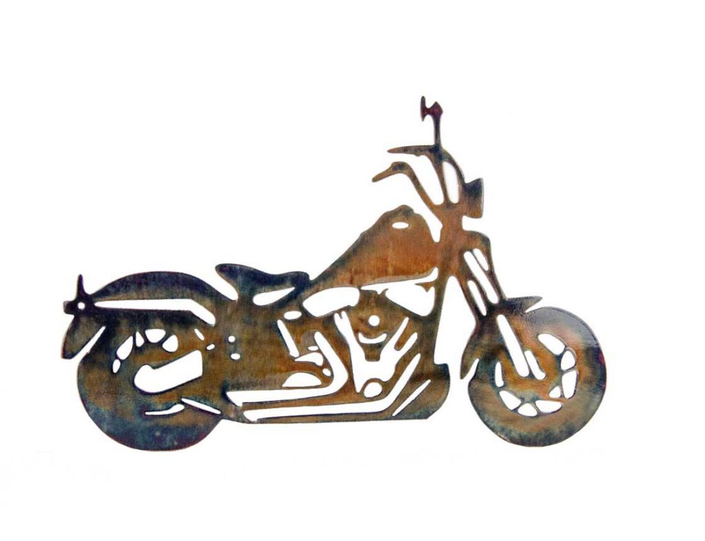 SMW0186 Custom Metal Motorcycle Wall Art Ape Hanger - Sunriver Metal Works