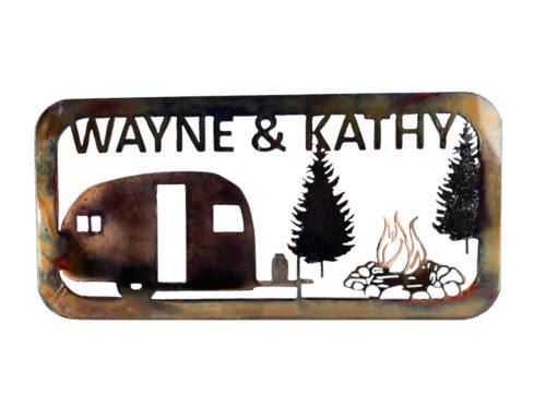 personalized camping sign