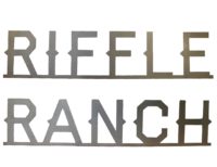 metal ranch name sign