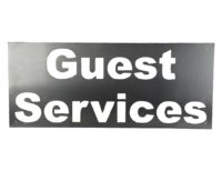 guest services sign