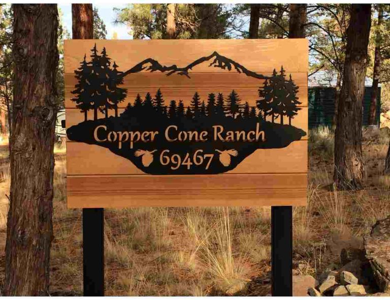 SMW0786 Custom Metal Ranch Sign Sunriver Metal Works