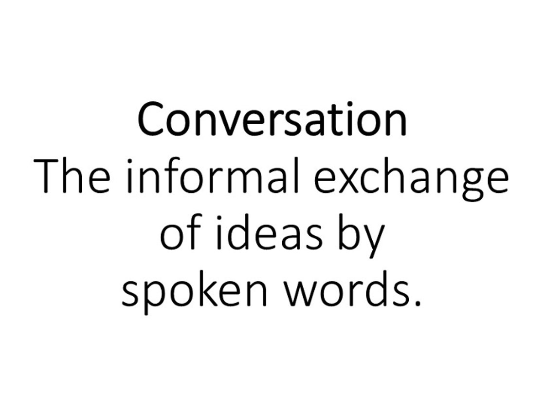 Conversation | The Original Social