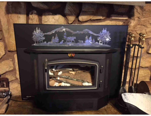 wood stove insert decoration