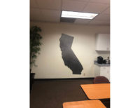 california shaped metal wall art