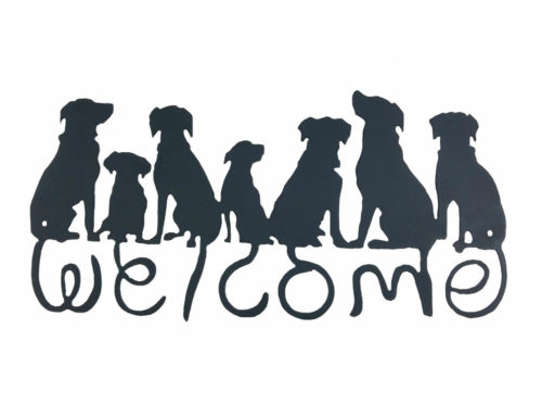 dog welcome sign
