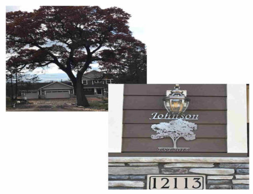 oak tree house sign