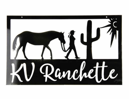 custom metal ranchette sign