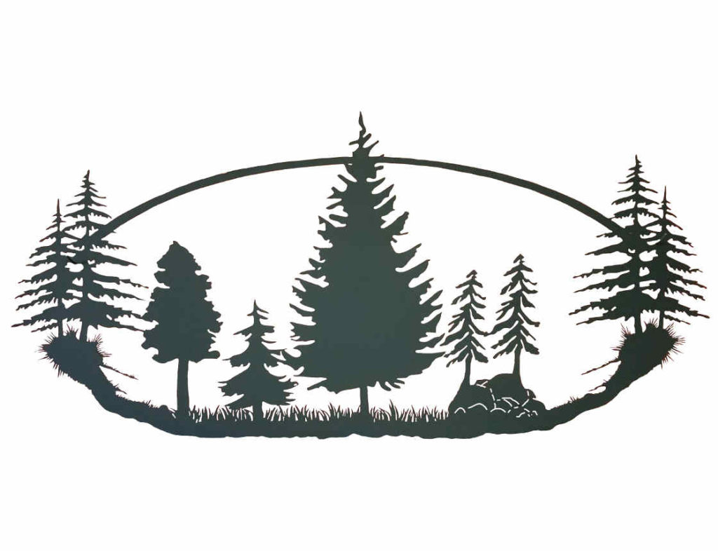 Pine Tree Wall Art - Contact Sunriver Metal Works for unique home decor!