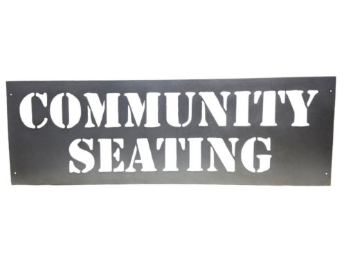 community seating sign