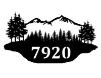 personalized mountain address sign