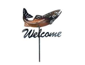 trout fish welcome sign