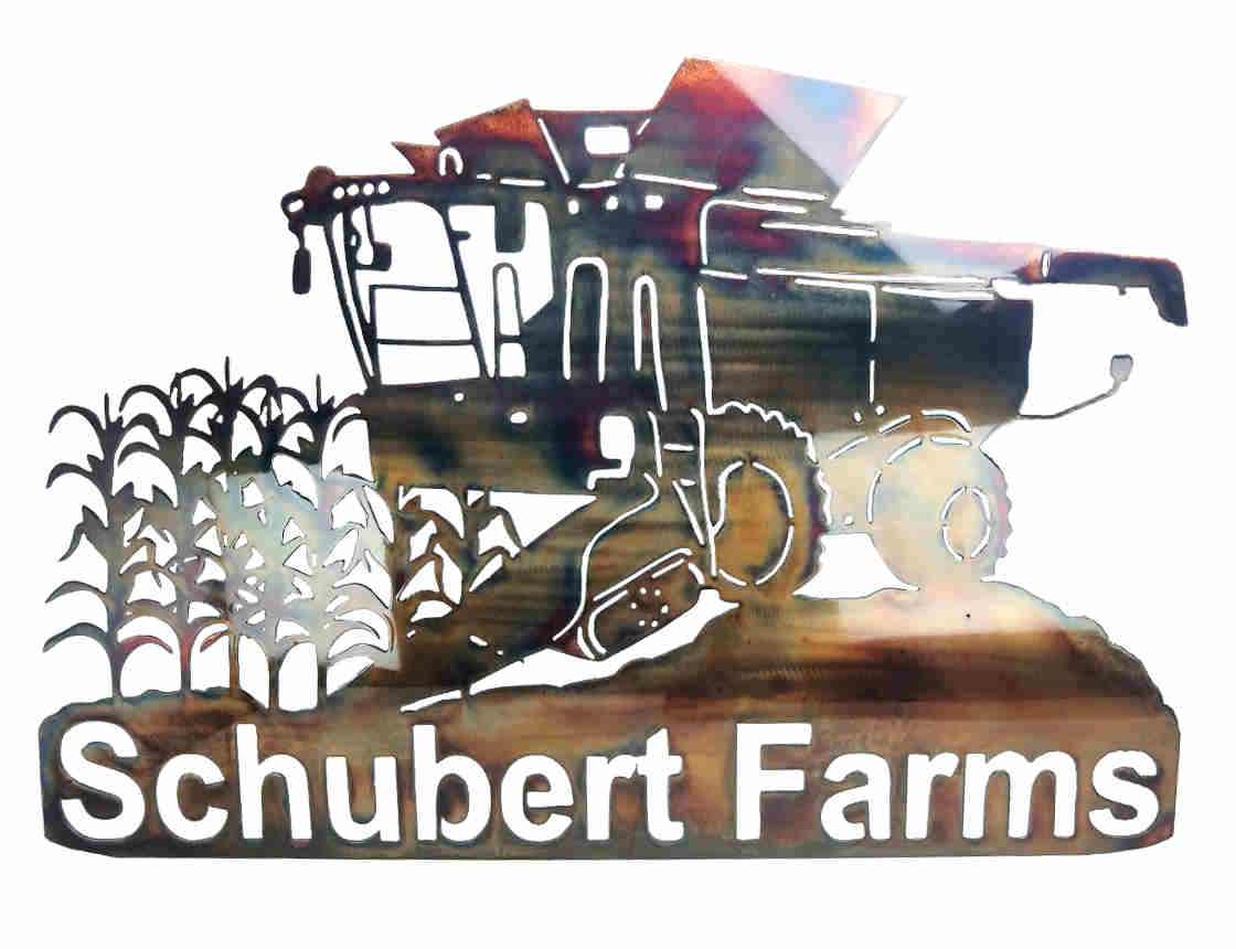 Custom Harvester Combine Farm Tractor Metal Wall Art With Led