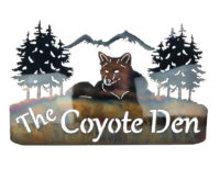 coyote themed sign