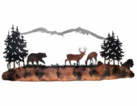 mountain wildlife coat rack