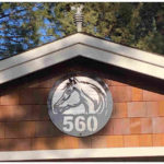 horse head address sign