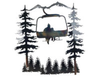 treed chairlift wall art