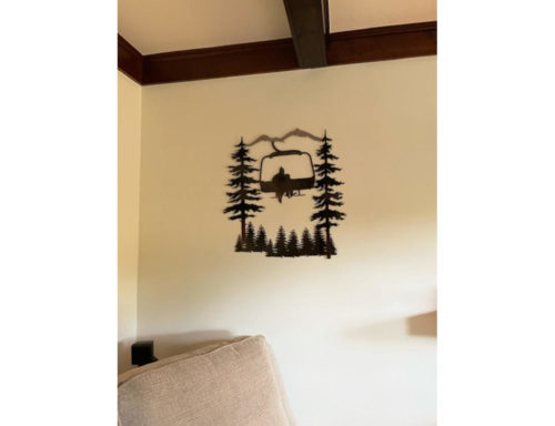 treed chairlift wall art