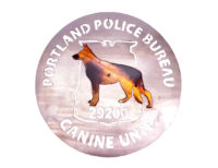 canine police badge art